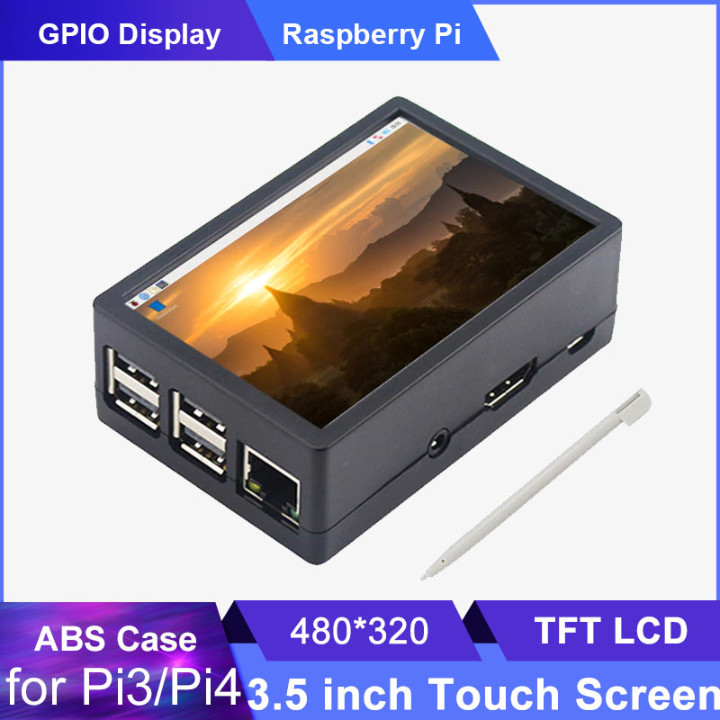 Pi 4 Case - หน้าจอสัมผัส TFT LCD ขนาด 3.5 นิ้ว
