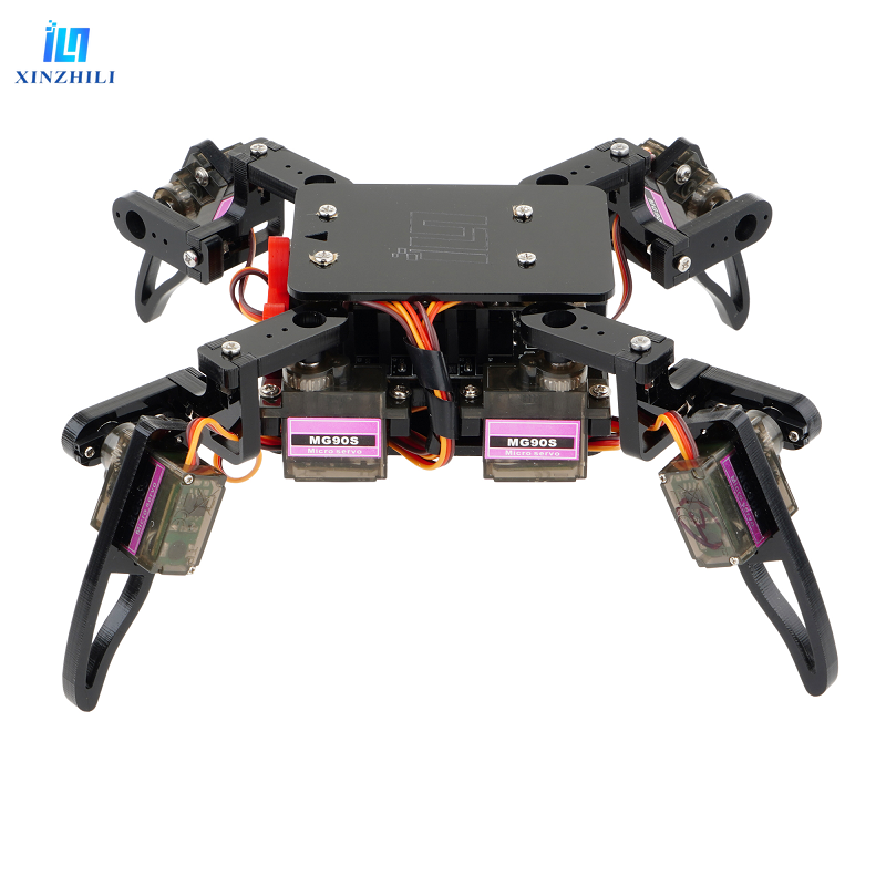 Arduino Kit - ชุดของเล่นหุ่นยนต์วิทยาศาสตร์แมงมุมสี่แฉกสำหรับ Arduino ของเล่นอัจฉริยะบล็อกตัวต่อประกอบ DIY มัลติฟังก์ชัน
