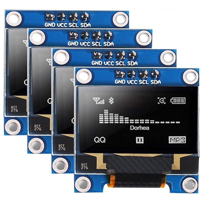 Pi Display - A37T-4Pcs 0.96 นิ้วโมดูลจอแสดงผล OLED SSD1306 128X64
