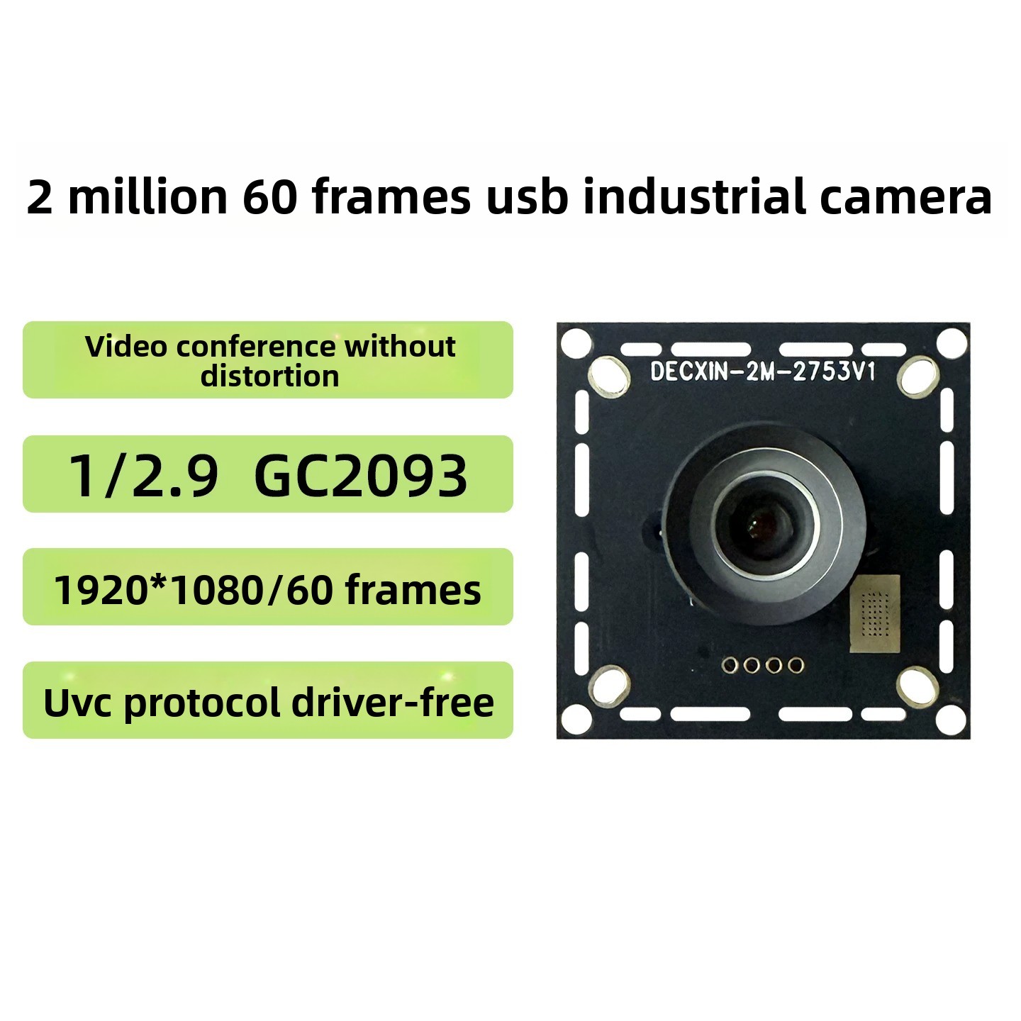 Pi Camera Module - โมดูล GC2093 กล้อง USB 2MP 60fps