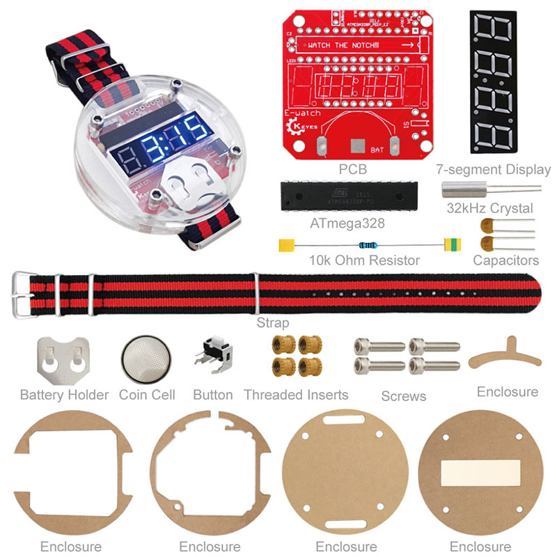 ชิปเดี่ยว LED ชุดนาฬิกา DIY Bi - Arduino Kit บทวิจารณ์และราคา