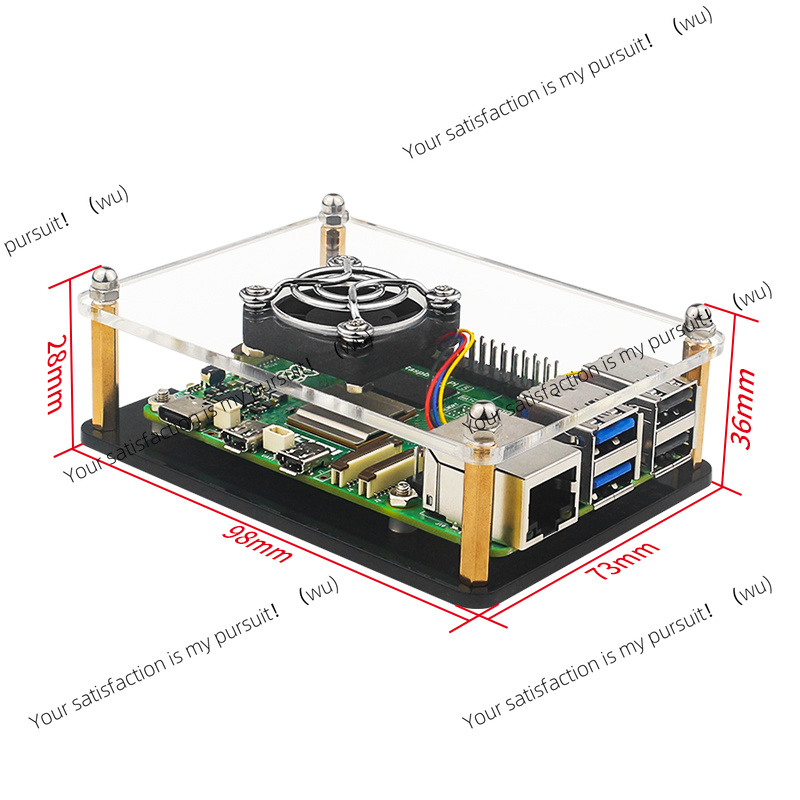 เคสอะคริลิคใสสำหรับ Raspberry  - Pi 5 Case บทวิจารณ์และราคา
