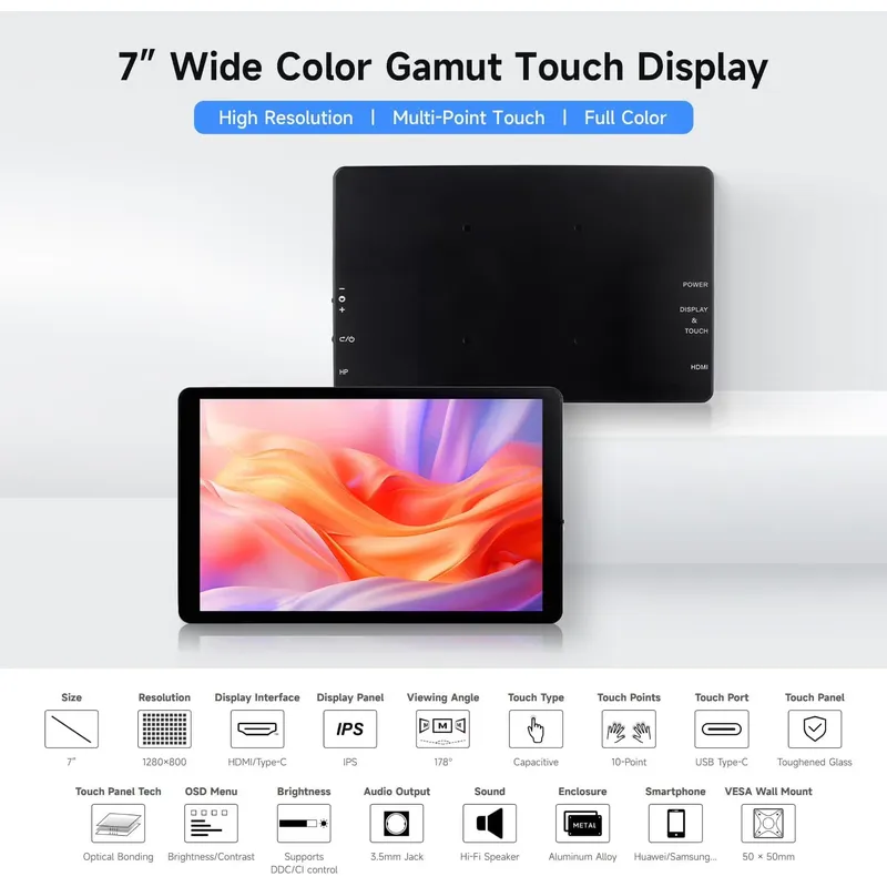 สำหรับหน้าจอสัมผัสแบบ Capaciti - Pi Display บทวิจารณ์และราคา