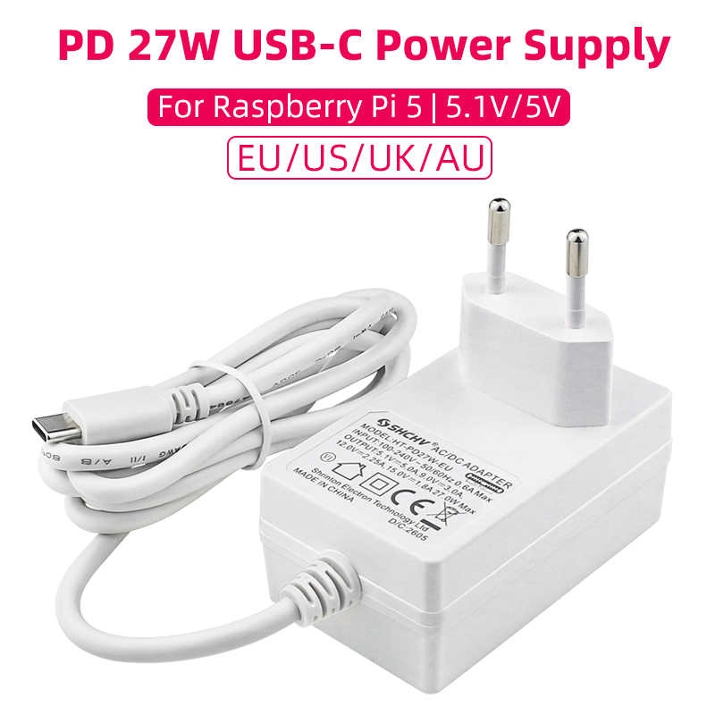 Raspberry Pi 5 5.1V 5A แหล่งจ่ - Pi Power Supply บทวิจารณ์และราคา