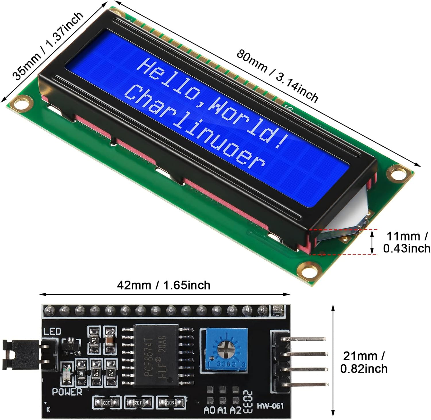 ชุดหนึ่ง 1602 LCD 20*4 หน้าจอส - Pi Display บทวิจารณ์และราคา